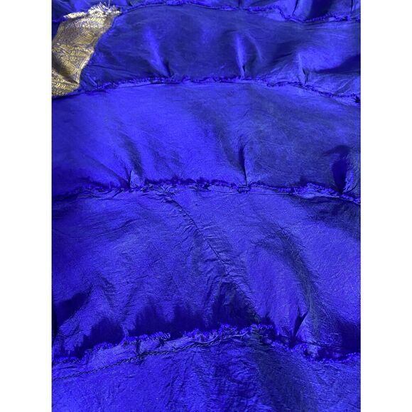Silk Strapless Tiered Dress Purple/Eggplant Iridescent Size S/M - Picture 12 of 16